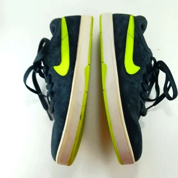 Nike SB Eric Koston Signature Model 6Y Skateboard Shoe. Black Suede/Neon Swoosh - Picture 14 of 15